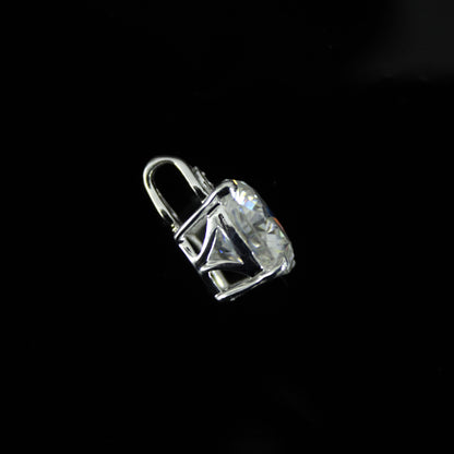 Solitaire Moissanite Prong Set Pendant, White Cushion Cut Moissanite Pendant, Gorgeous Women Charm Pendant, 925 Sterling Silver Jewelry