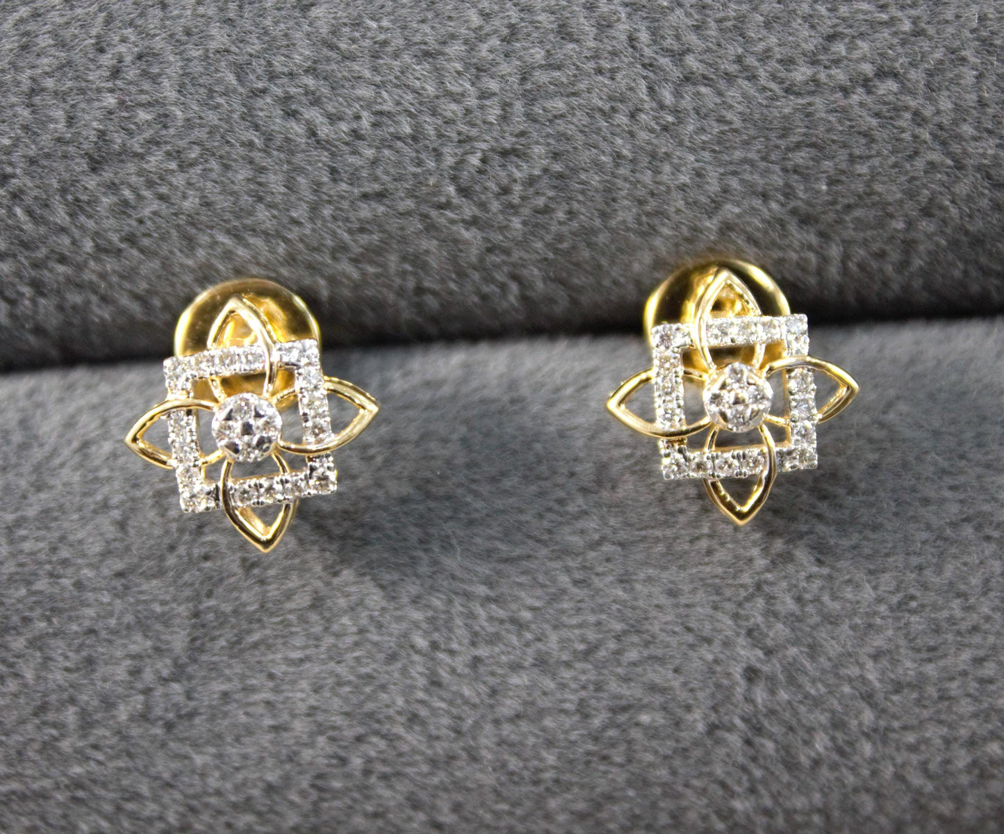 IGI Certified Diamond Necklace Earrings Set, Minimalist Jewelry for Wedding, 18K Gold Chain Pendant with Earrings Perfect Anniversary Gift