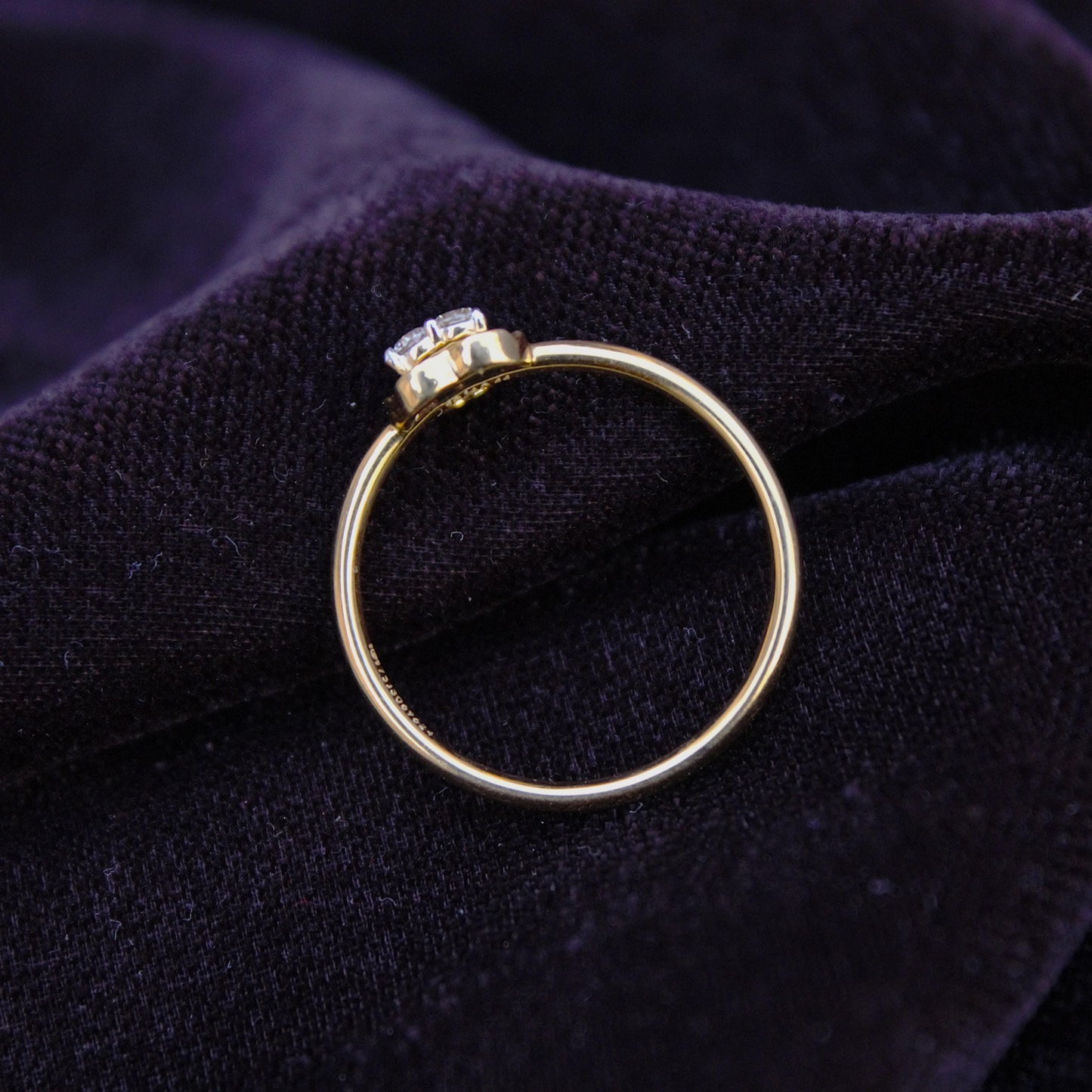 H- I Color With VS - SI Clarity Natural Diamonds, Lightweight Three Stone Gold Ring, 18K Solid Gold With Natural Diamond Ring, 7US Gold Ring