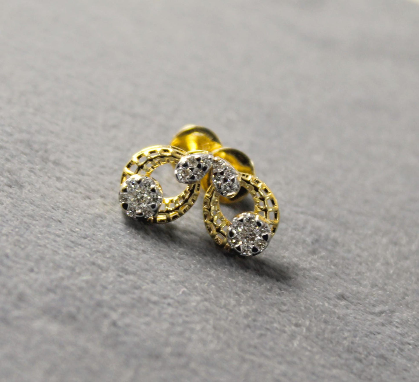 IGI Certified Natural Diamond Necklace with Stud Earrings, Solid 18K Gold Pendant with Chain and Earrings, Designer Gold Diamond Jewelry