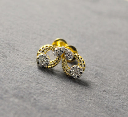 IGI Certified Natural Diamond Necklace with Stud Earrings, Solid 18K Gold Pendant with Chain and Earrings, Designer Gold Diamond Jewelry