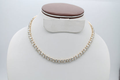 Diamond Tennis Choker Necklace, Wedding Choker Necklaces, Lab Grown Diamond Jewelry, EF Color VVS/VS Pear Lab Diamond Cvd/ Hpht Necklace