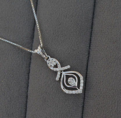 18K Real Gold Diamond Jewelry Set, IGI Certified Pendant Necklace & Earrings, Necklace with Earrings  Set, IGI Certified Gift for Women