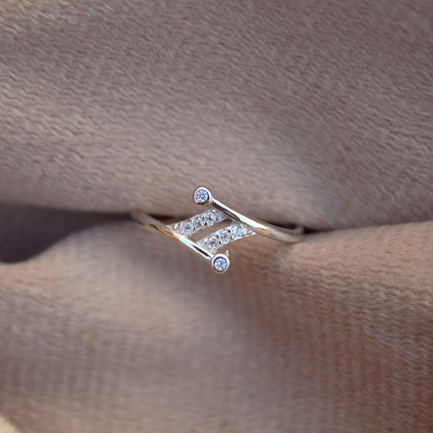 Sterling Silver Dainty Tiny CZ Ring, Stackable Ring for Women, 925 Silver CZ Jewelry, Silver Minimalist Thin Ring, Prefect Birthday Gift