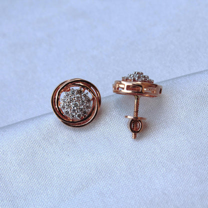 Solitaire Rose Gold Diamond Pendant Earrings Set, 18k Rose Gold Jewelry Set, Real Diamonds Jewelry, IGI Certified, Perfect Anniversary Gift