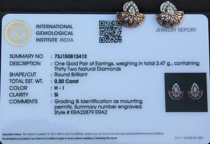 Real Diamond Necklace Earrings Set, 18K Gold Bridal Jewelry Set, Lightweight Gold Jewelry, Diamond Pendant with Chain, Gold Stud Earrings