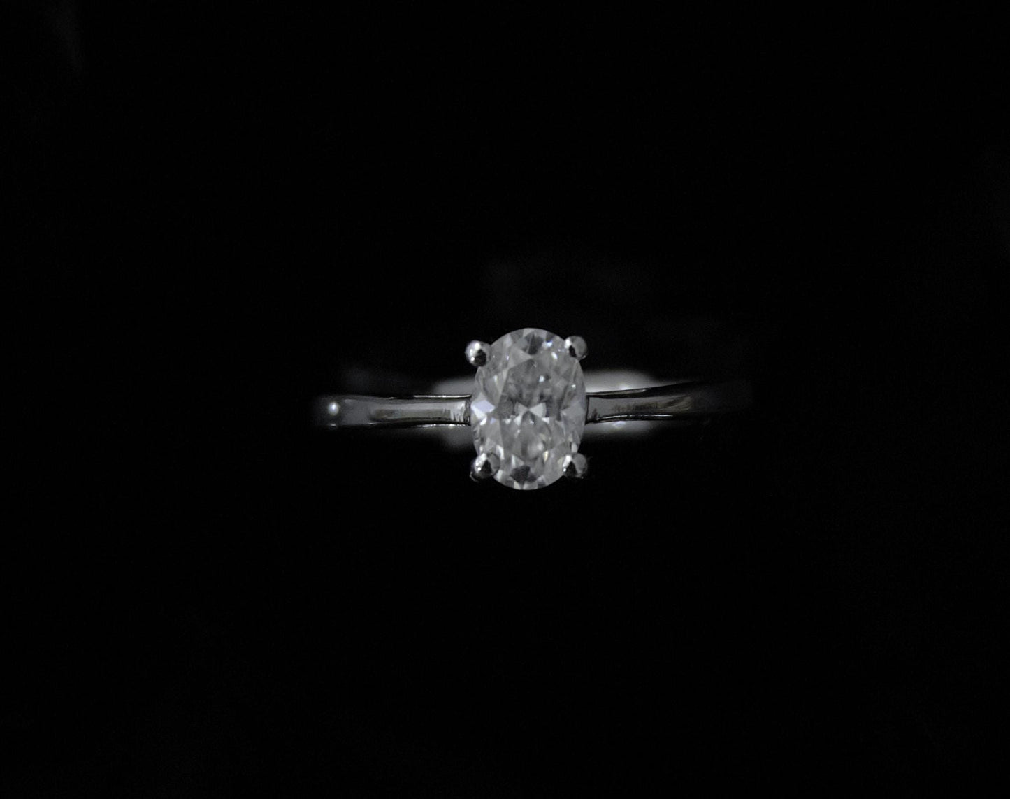 Oval Moissanite Solitaire Ring, 925 Sterling Silver Dainty Ring, Minimalist Ring for Women, Moissanite Travel Ring, Propose Ring for Her