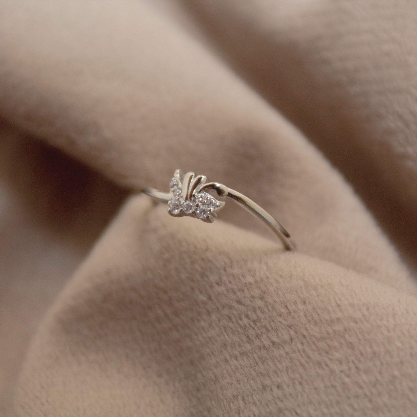 925 Sterling Silver CZ Ring With 925 Stamped, Cubic Zirconia Silver Jewelry, Dainty Lightweight 1 gram Handmade Birthday Gift for Daughter