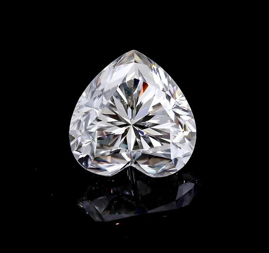 0.80 Carat - 1 Carat Heart Moissanite - 6 MM Heart Shape Moissanite- D Color VVS1 Moissanite Stone with GRA Certificate