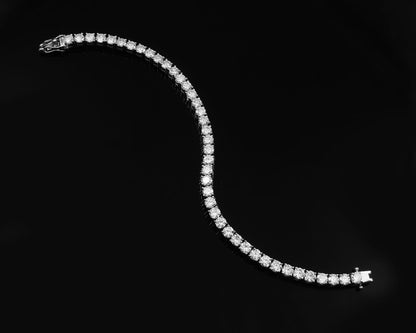 Moissanite Tennis Bracelet, Iced Out Bracelet, 925 Silver D Color Moissanite Jewelry, Simulated Diamond Bracelet, Statement Jewelry for Her