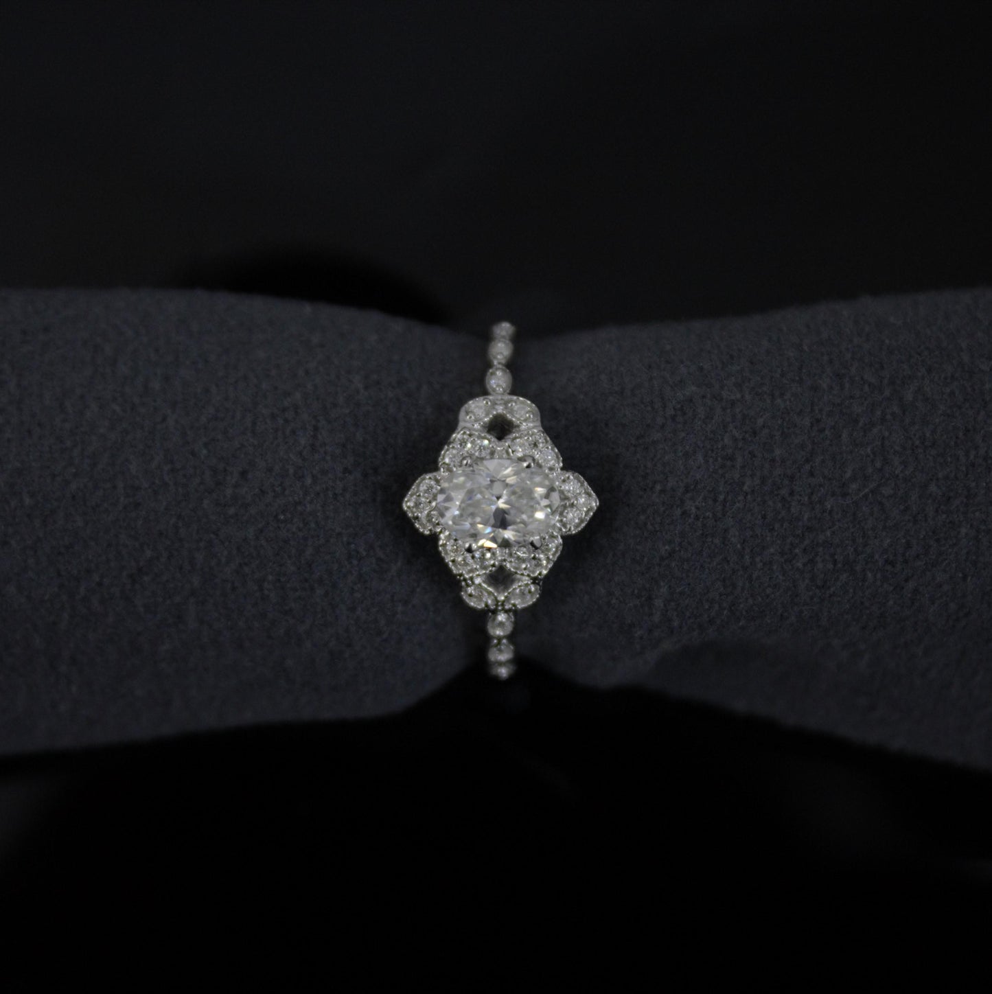 Art Deco Moissanite Ring – Vintage Style 925 Sterling Silver Jewelry, Dainty Designer Jewelry, Engagement Ring, Gift for Her