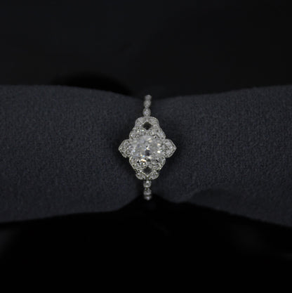 Art Deco Moissanite Ring – Vintage Style 925 Sterling Silver Jewelry, Dainty Designer Jewelry, Engagement Ring, Gift for Her