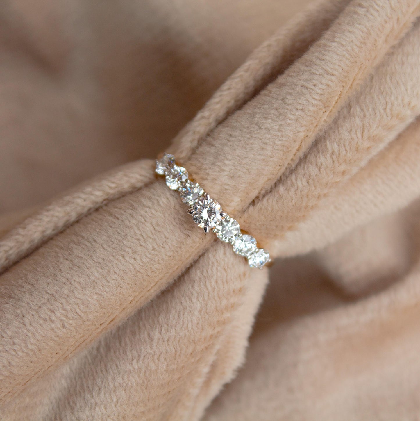 Lab Grown Diamond Minimalist Ring, US 7 Ring, 14K Yellow Gold Anniversary Ring, Stackable Ring for Women, Real Gold Jewelry, Ready to Ship