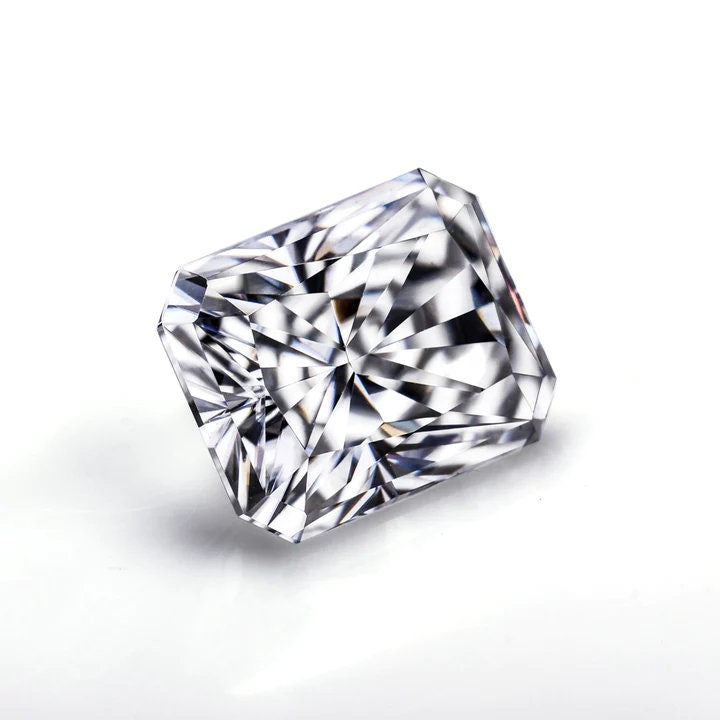 Radiant Cut Moissanite D Color VVS1, GRA Certified Stone for Men's Wedding Ring, Moissanite Loose Stone, 5X3mm to 14X10mm Available Sizes