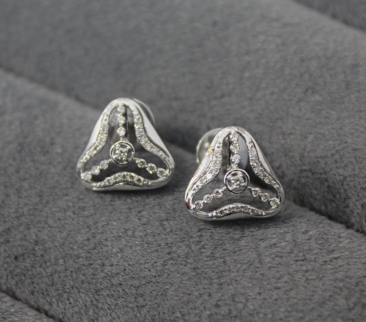 Natural Diamond Gold Earrings With Necklace, 18K Real Gold VS - SI Diamond Jewelry Set, Dainty Diamond Jewelry Perfect For Anniversary Gift