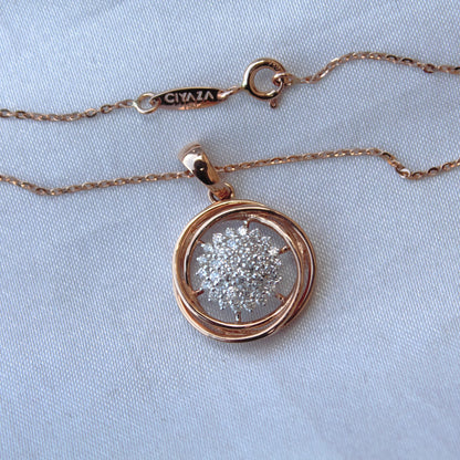 Solitaire Rose Gold Diamond Pendant Earrings Set, 18k Rose Gold Jewelry Set, Real Diamonds Jewelry, IGI Certified, Perfect Anniversary Gift