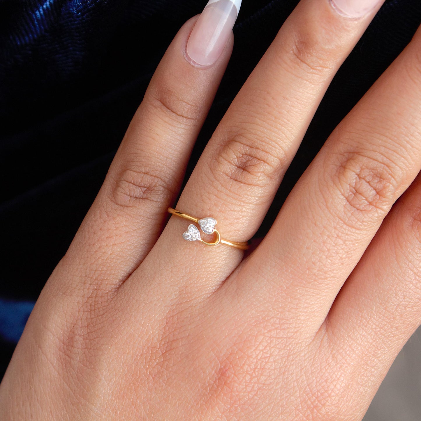 5 US Gold Ring, IGI Certified Diamond Jewelry, 0.04 Carat Natural Diamond Gold Ring, 18K Solid Gold Jewelry, Heart Diamond Gold Ring