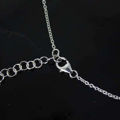 Designer Moissanite Pendant With Chain, 925 Sterling Silver Moissanite Chain Necklace, Elegant Beautiful Anniversary Gift For Special One