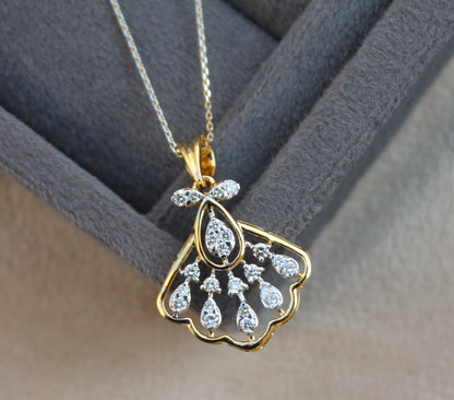 Natural Diamond IGI Certified Gold Jewelry Set, Designer Minimalist Necklace Earrings Set for Her, Dainty Diamond Gold Jewelry Gift For Her