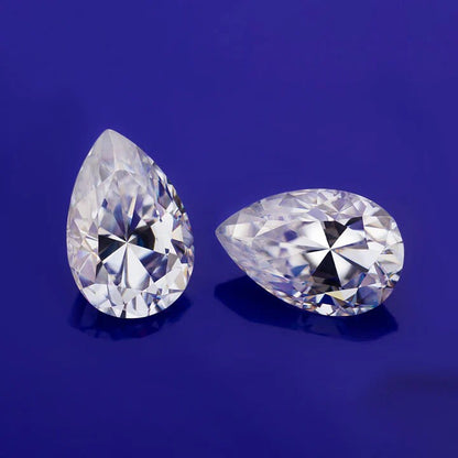 GRA Certified Moissanite Loose Stones, Pear Cut Moissanite D Color VVS 1 Grade Stone for Wedding or Engagement Jewelry, Pear Shape Stones