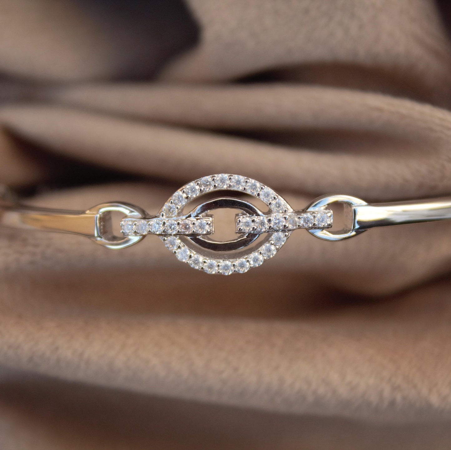 Elegant Moissanite Cuff Bracelet, 925 Sterling Silver Hinged Bangle, Statement Cuff Bangle for Women, Stackable Bracelet, Silver Cuff Bangle