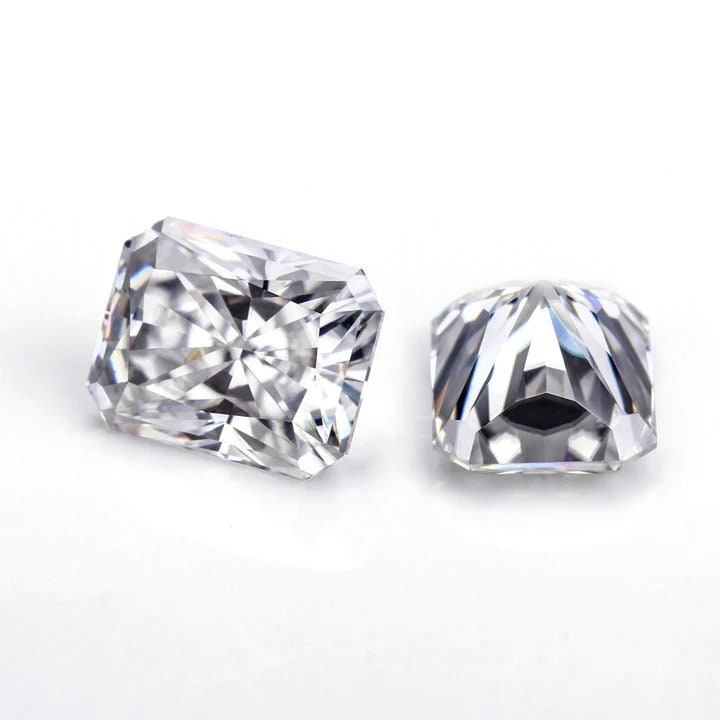 Radiant Cut Moissanite D Color VVS1, GRA Certified Stone for Men's Wedding Ring, Moissanite Loose Stone, 5X3mm to 14X10mm Available Sizes
