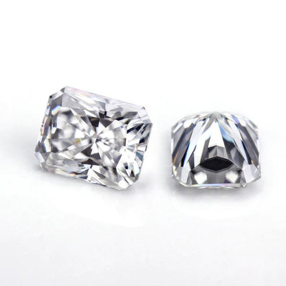 Radiant Cut Moissanite D Color VVS1, GRA Certified Stone for Men's Wedding Ring, Moissanite Loose Stone, 5X3mm to 14X10mm Available Sizes