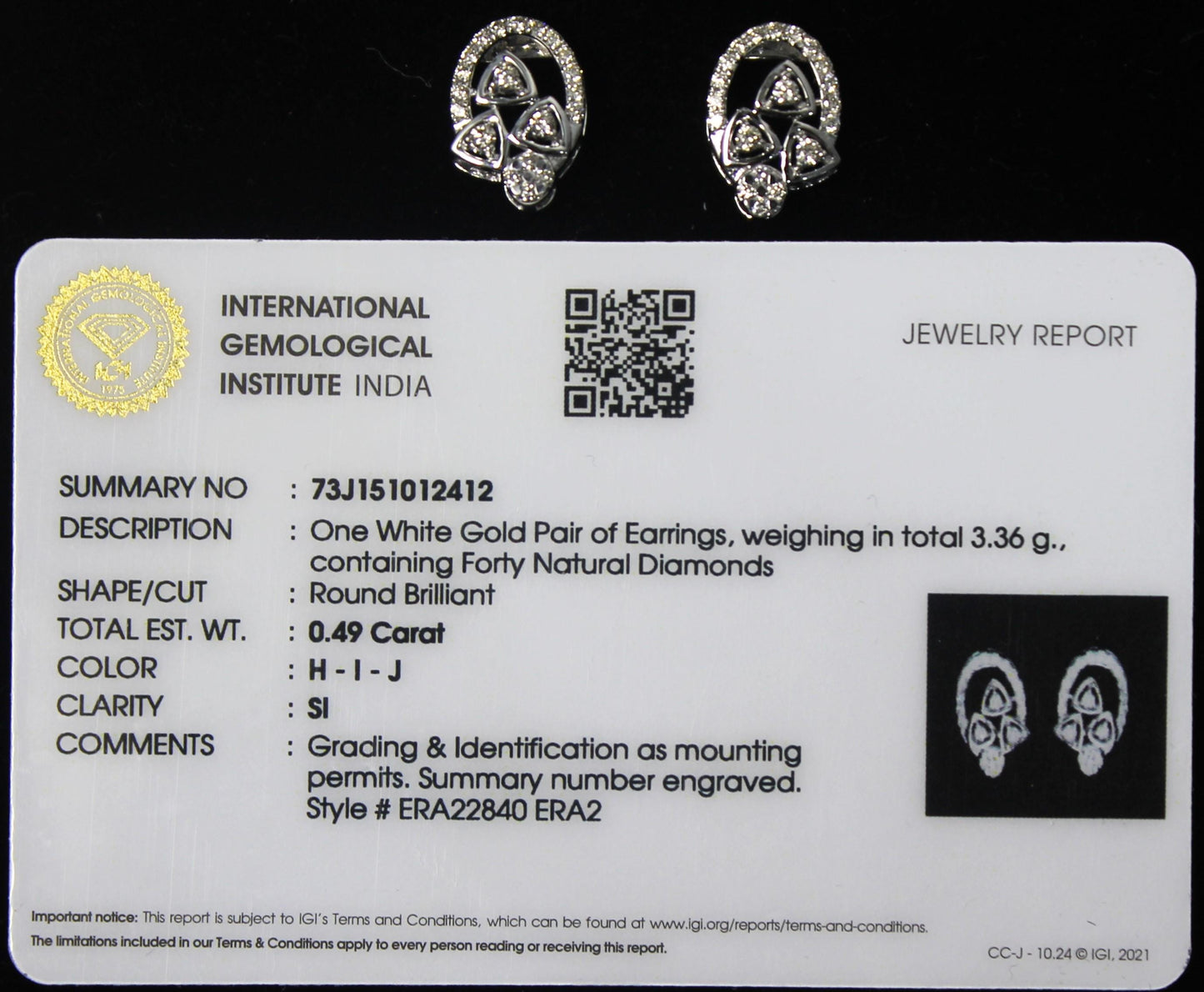 Solid Gold Earring Necklace Set, 18K Gold Diamond Necklace Set, IGI Certified Diamond Jewelry, Natural VS - SI Diamond Designer Jewelry Set