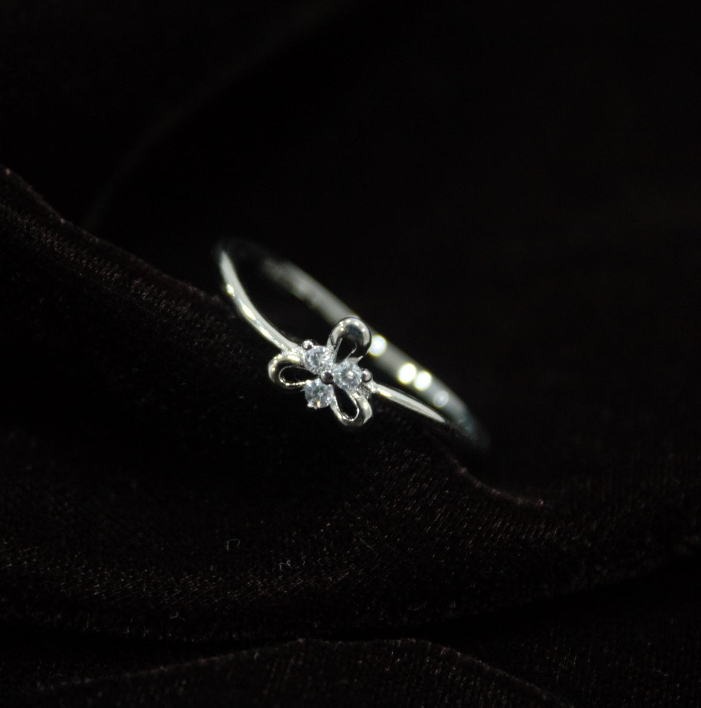 1 Gram Silver Cubic Zirconia Ring, Lightweight Silver Jewelry, 925 Sterling Silver With 925 Stamped, Three Stone Cubic Zirconia Silver Rings