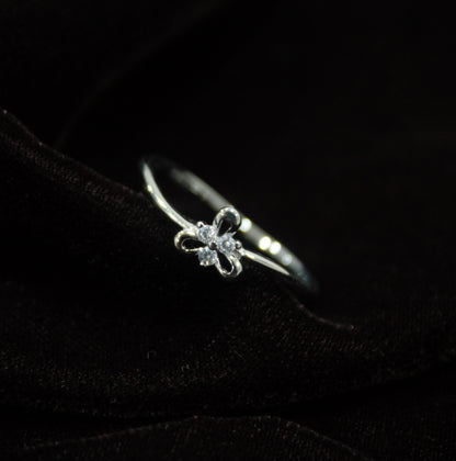 1 Gram Silver Cubic Zirconia Ring, Lightweight Silver Jewelry, 925 Sterling Silver With 925 Stamped, Three Stone Cubic Zirconia Silver Rings