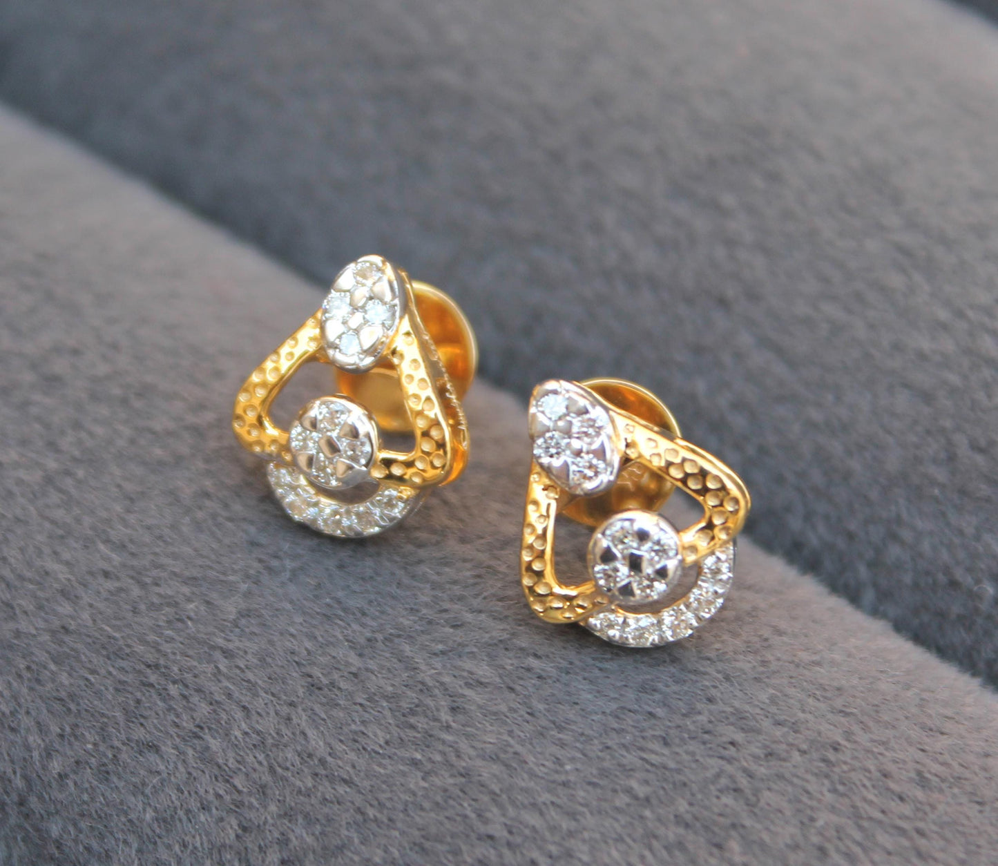 Diamond Necklace Earrings Set, Dainty Gold Jewelry for Engagement, IGI Certified 18K Gold Necklace with Earrings, Birthday Gift for Her