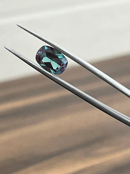 Alexandrite Lab-Created Stone, Elongated Cushion Shape Stone for Jewelry Making, 4X6mm to 10X12mm Sizes Available, Synthetic Alexandrite