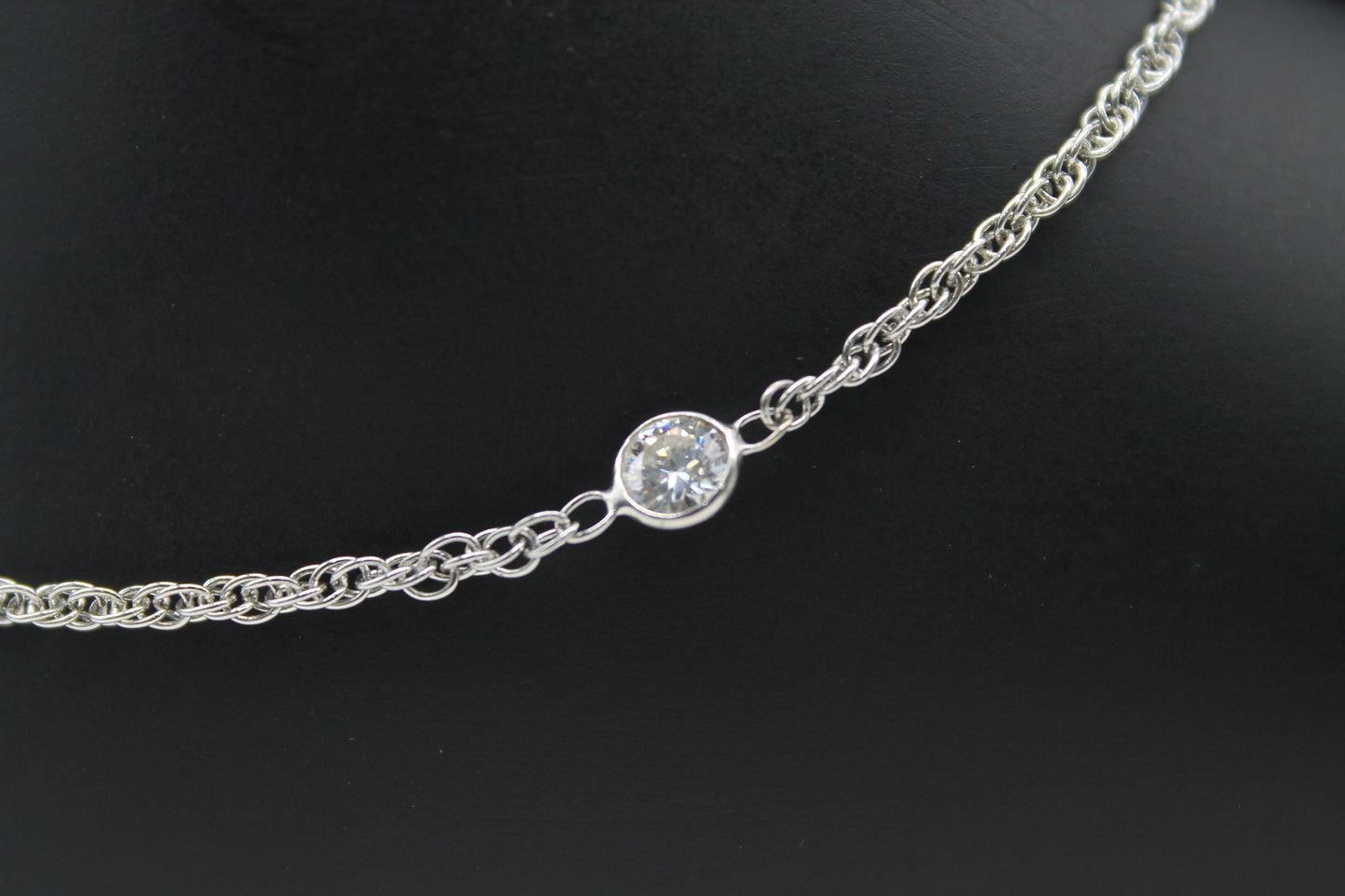 Moissanite Anklet For Women, 925Sterling Silver Anklet, Faceted Moissanite Jewelry, Handmade Single Stone Anklet, Perfect For Christmas Gift