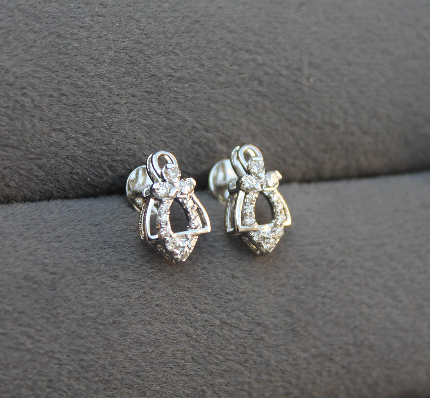 18K Gold Diamond Necklace Earrings Set, Solid Gold Jewelry Set, Statement Jewelry, Certified Diamond Pendant with Chain, Gold Stud Earrings