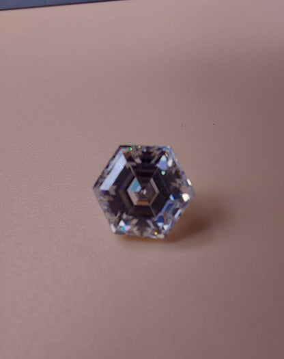 Hexagon Cut Moissanite D Color VVS1 Stone, GRA Certified Stone for Jewelry Making, 4 MM to 9 MM Available Sizes, Brilliant Cut Moissanite