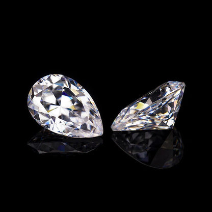 GRA Certified Moissanite Loose Stones, Pear Cut Moissanite D Color VVS 1 Grade Stone for Wedding or Engagement Jewelry, Pear Shape Stones