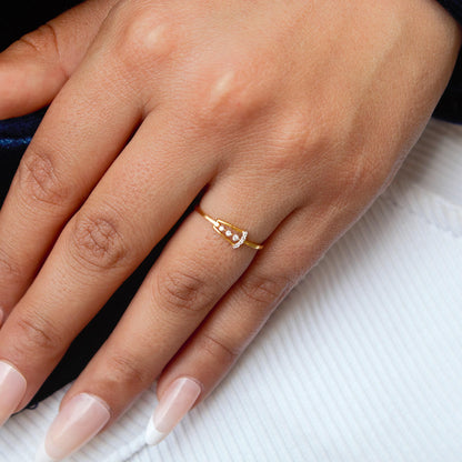 18K Solid Gold Ring, 0.94 Carat Natural Diamond Ring, Dainty Proposal Diamond Gold Ring, GH - VS SI Diamond Ring For Her, Certified Jewelry