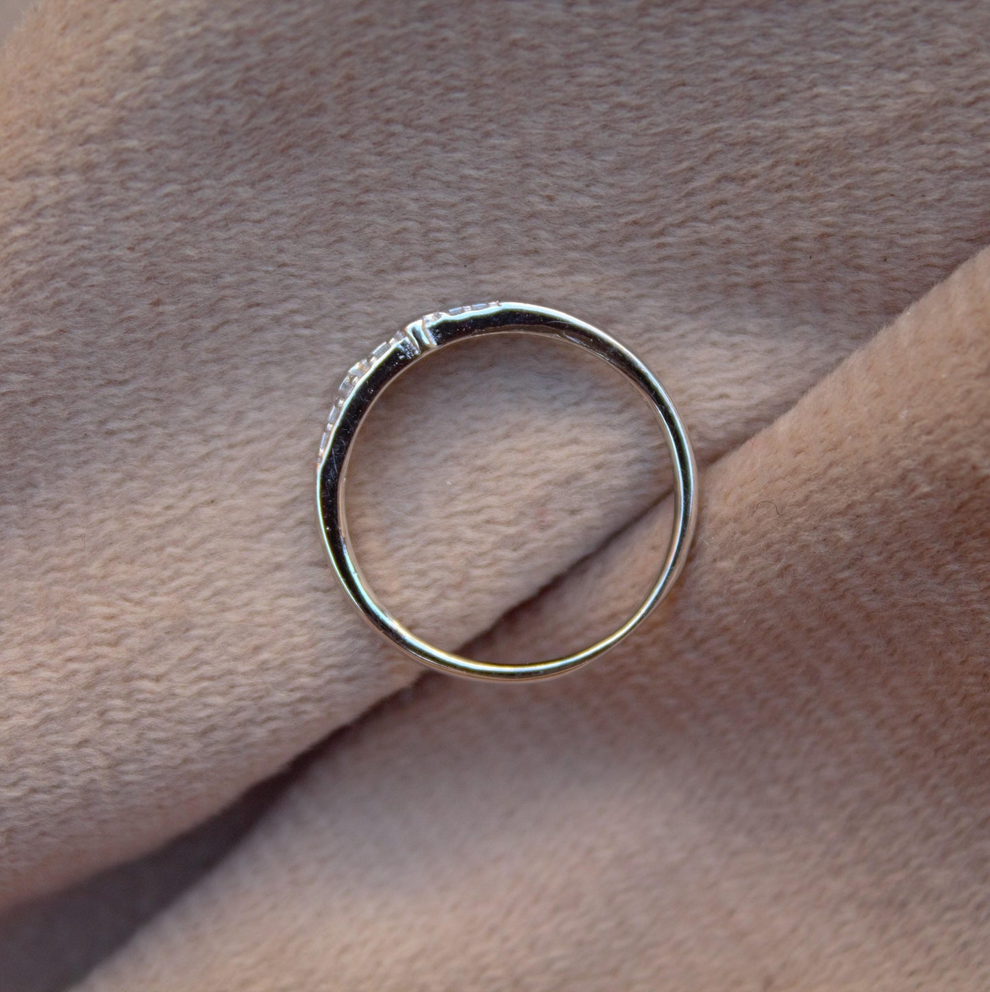 Unique Minimalist 925 Sterling Silver CZ Promise Ring for Her, Dainty & Elegant Small Cubic Zirconia Engagement Band, Stackable Thumb Ring