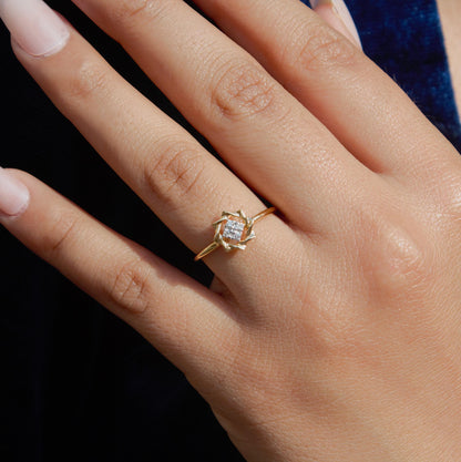 IGI Certified Diamond Jewelry, 18K Solid Gold Ring, Lightweight Diamond Ring For Daily Wear, 1.28 gram Diamond Gold Ring For Birthday Gift