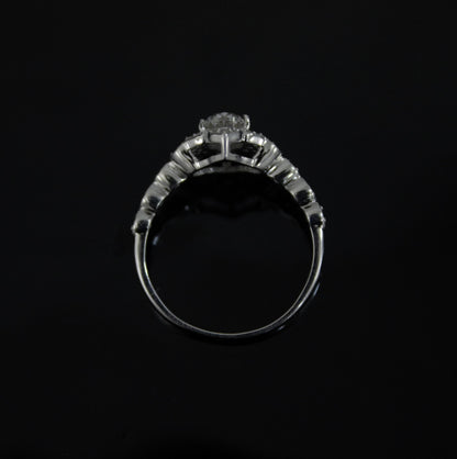 Art Deco Moissanite Ring – Vintage Style 925 Sterling Silver Jewelry, Dainty Designer Jewelry, Engagement Ring, Gift for Her