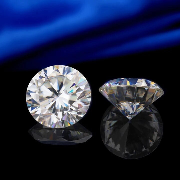 Moissanite Round Cut Loose Stones, 20mm/25mm Brilliant Cut Moissanite with GRA Certificate for Jewelry Making, D Color VVS1 Moissanite Stone