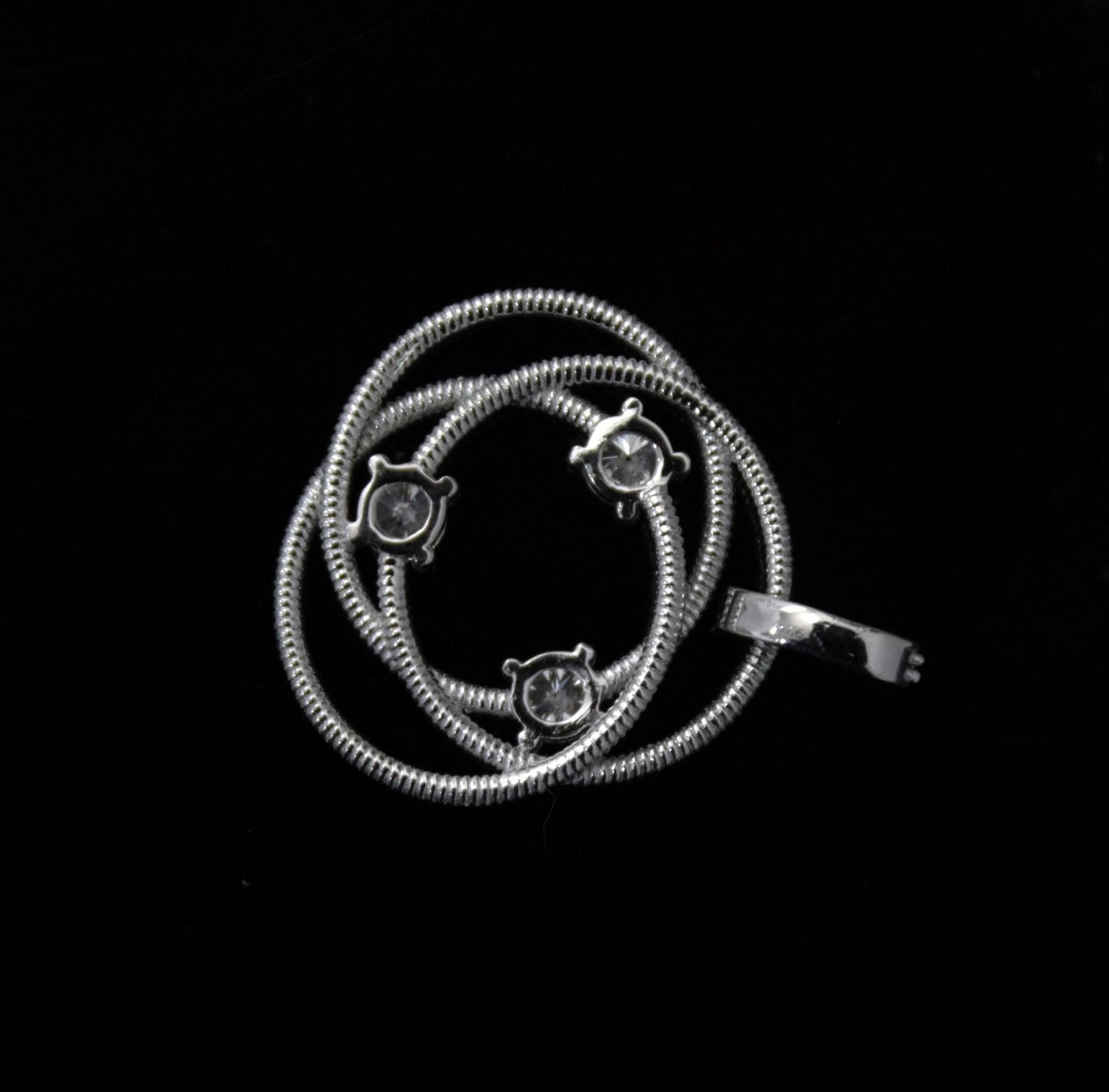 Designer Loop Pendant, 925 Sterling Silver Moissanite Pendant, Round Design Pendant for Women, Travel Jewelry, Wedding Gift for Wife