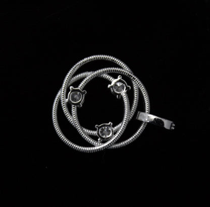 Designer Loop Pendant, 925 Sterling Silver Moissanite Pendant, Round Design Pendant for Women, Travel Jewelry, Wedding Gift for Wife