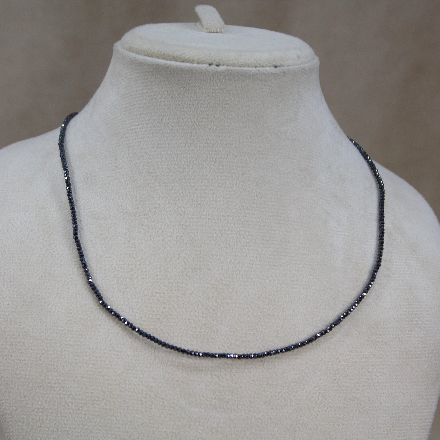 Beautiful Black Moissanite Necklace & Bracelet, 18k Solid Gold Necklace for Her, 16 inch Black Moissanite Necklace, Same Day Shipping