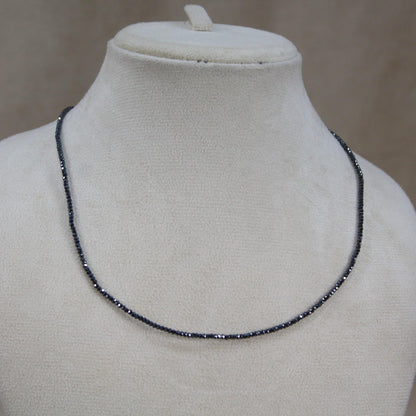 Beautiful Black Moissanite Necklace & Bracelet, 18k Solid Gold Necklace for Her, 16 inch Black Moissanite Necklace, Same Day Shipping
