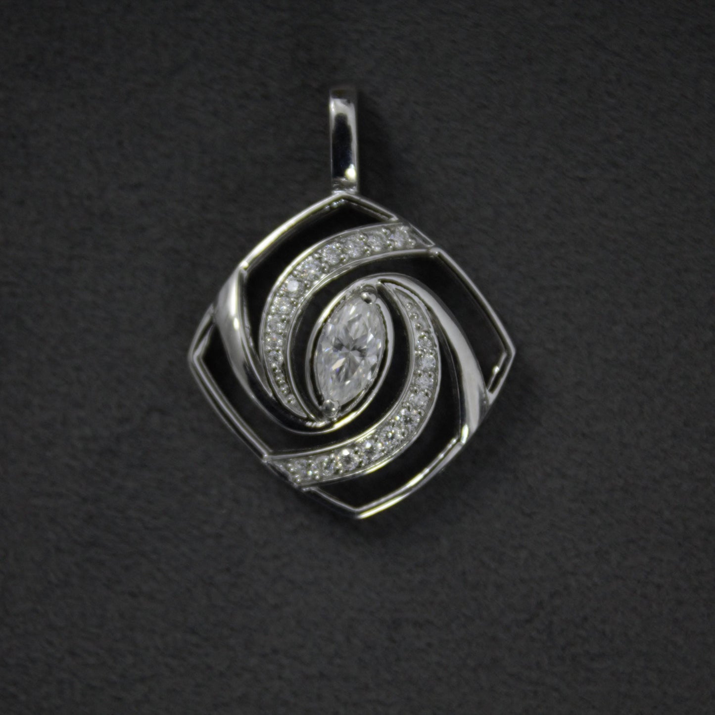 925 Sterling Silver Designer Pendant, Moissanite Pendant for Chain, Elegant Fine Jewelry for Women, Marquise Cut Stone Pendant Gift for Mom