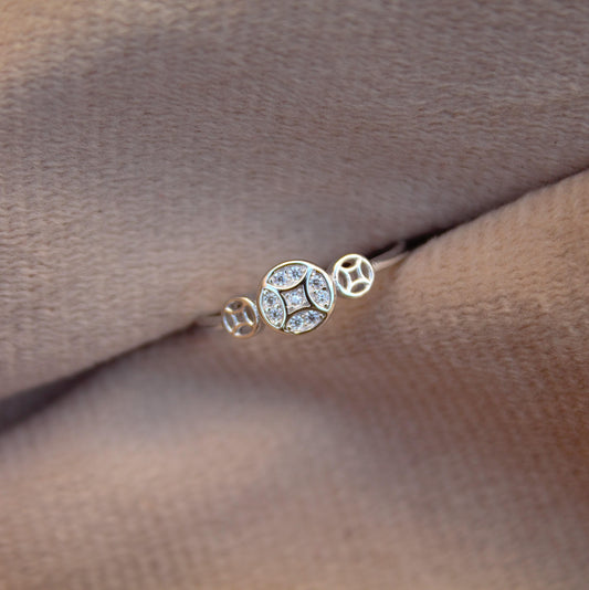 Dainty Minimalist 925 Sterling Silver Prong set Ring, Cubic Zirconia Tiny Stackable Ring for Women, Vintage Style Unique Ring, Birthday Gift