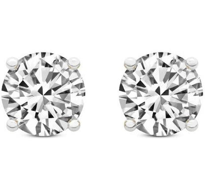 IGI Certified Lab Grown Diamond Round Studs, DE COLOR - VS1 Clarity, Cvd Gold Earrings, Solitaire Studs, Dainty Earrings, Yellow Gold Studs