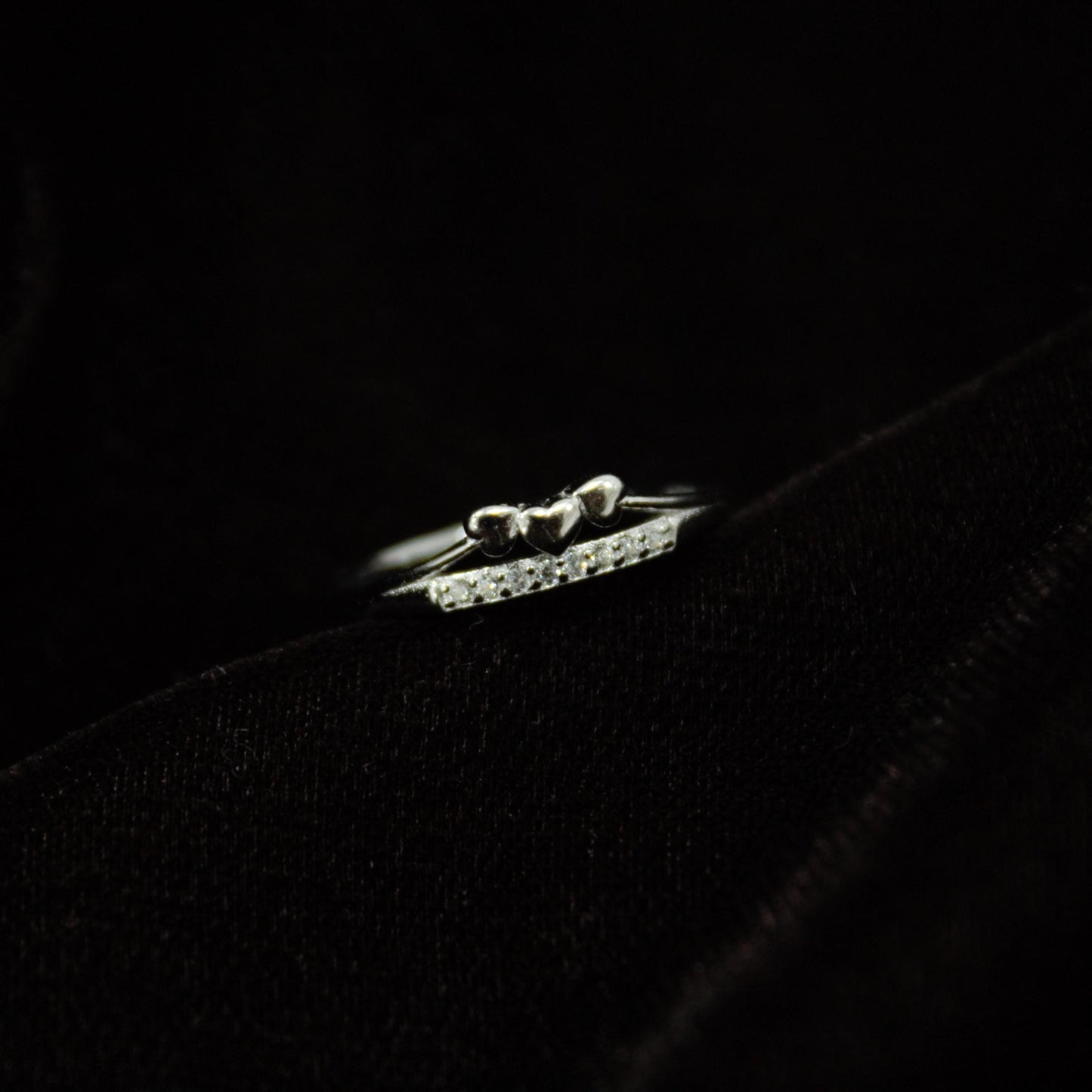 Mini Heart 925 Silver Ring, Cubic Zirconia Sterling Silver Ring, Daily Wear Silver Jewelry, 1 gram Lightweight Tiny Heart Ring for Daughter