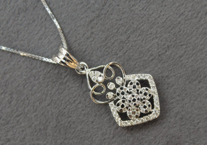 IGI Certified Diamond Jewelry, Natural Diamond Gold Jewelry, 18K Solid Gold Pendant with Chain and Stud Earring Set, Lightweight Dainty Set